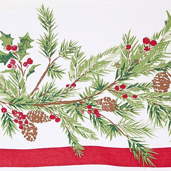 North Pole Trading Co. Holly Berry Tablecloth