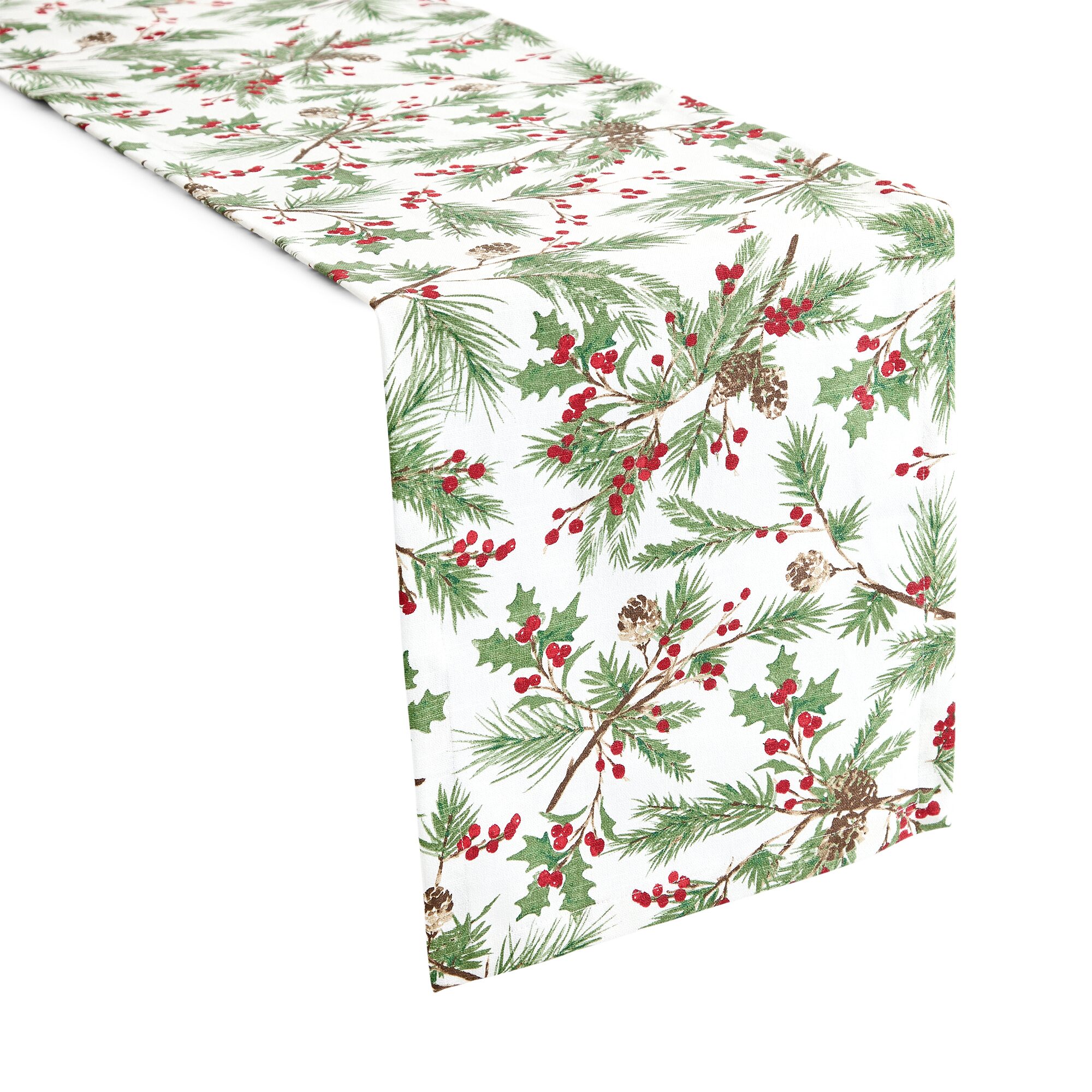 North Pole Trading Co. Holly Berry Table Runner