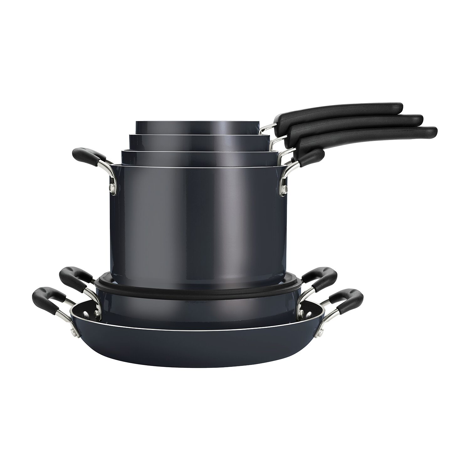 Tramontina Aluminum Non-Stick 11-pc. Nesting Cookware Set