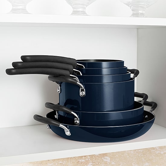 Tramontina Aluminum Non-Stick 11-pc. Nesting Cookware Set