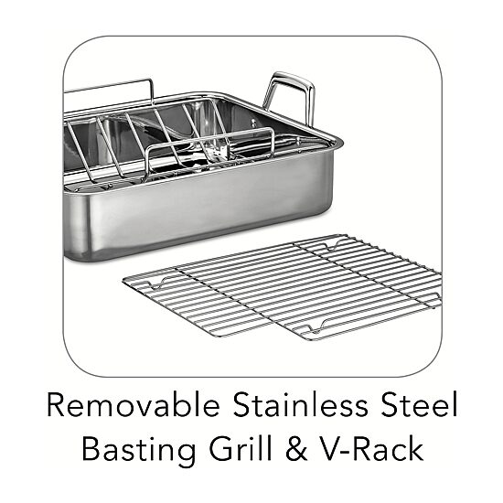 Tramontina® Gourmet 16½" Stainless Steel Deep Roasting Pan