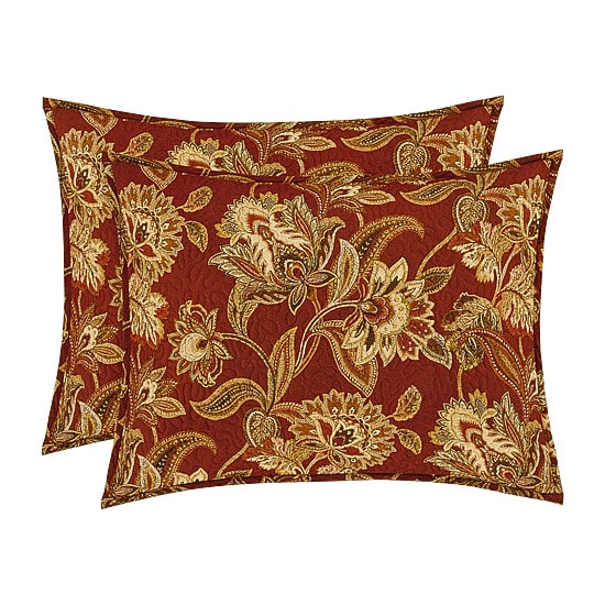 Queen Street Montecito Damask + Scroll Reversible Quilt Set