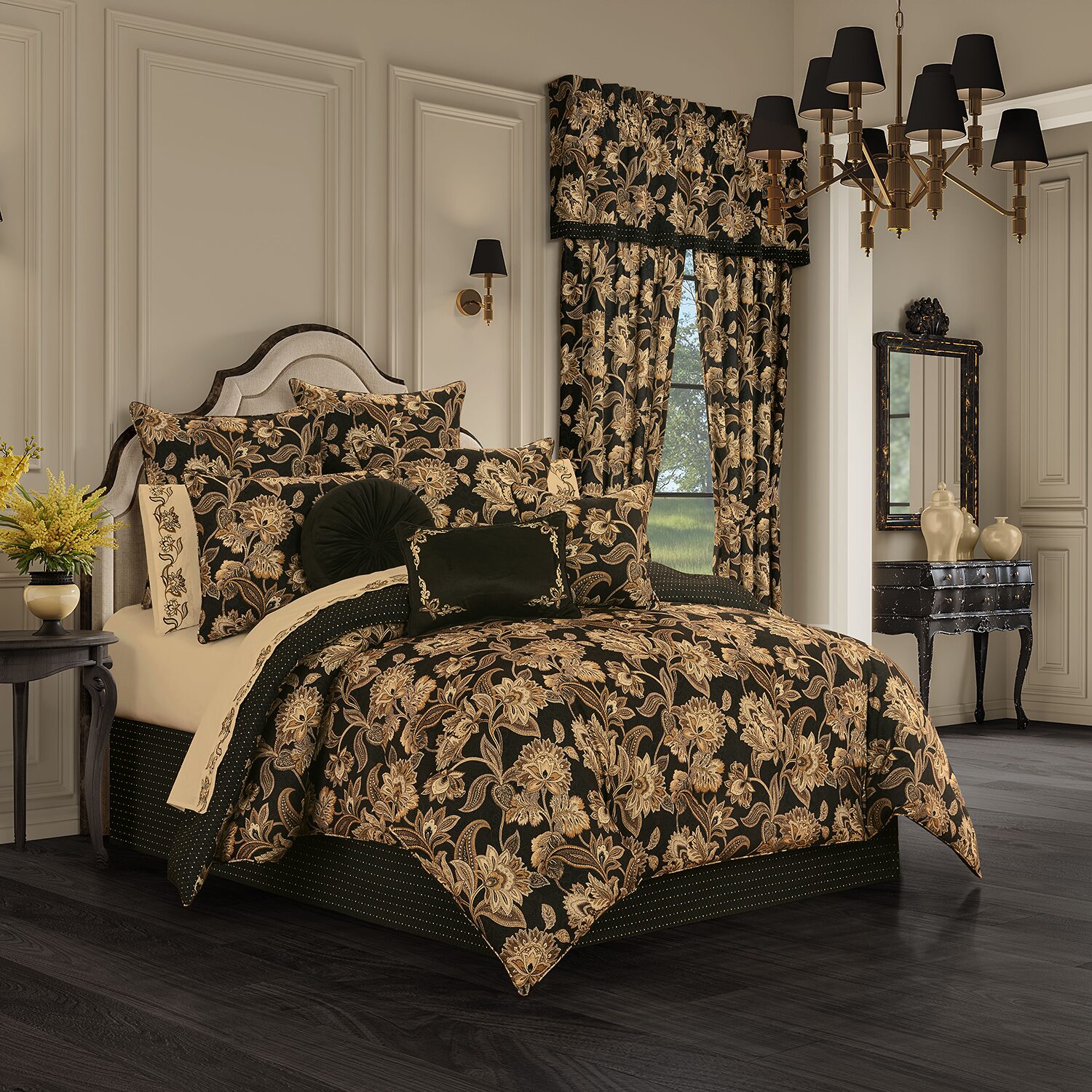 Queen Street Montecito 3-pc. Damask + Scroll Extra Weight REVERSIBLE Comforter Set