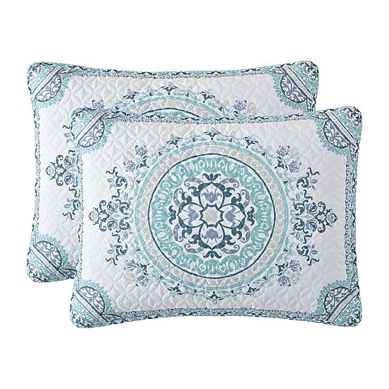 Queen Street Afton Medallion Reversible Quilt Set