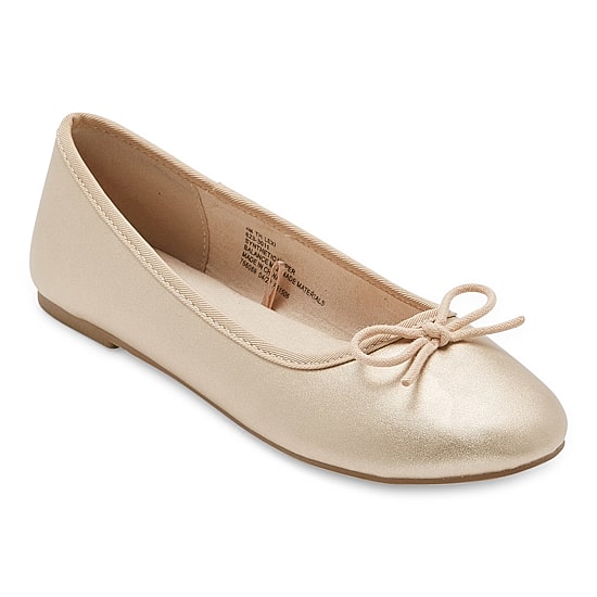 Thereabouts Little & Big Kid Lexi Girls Round Closed Toe Ballet Flats
