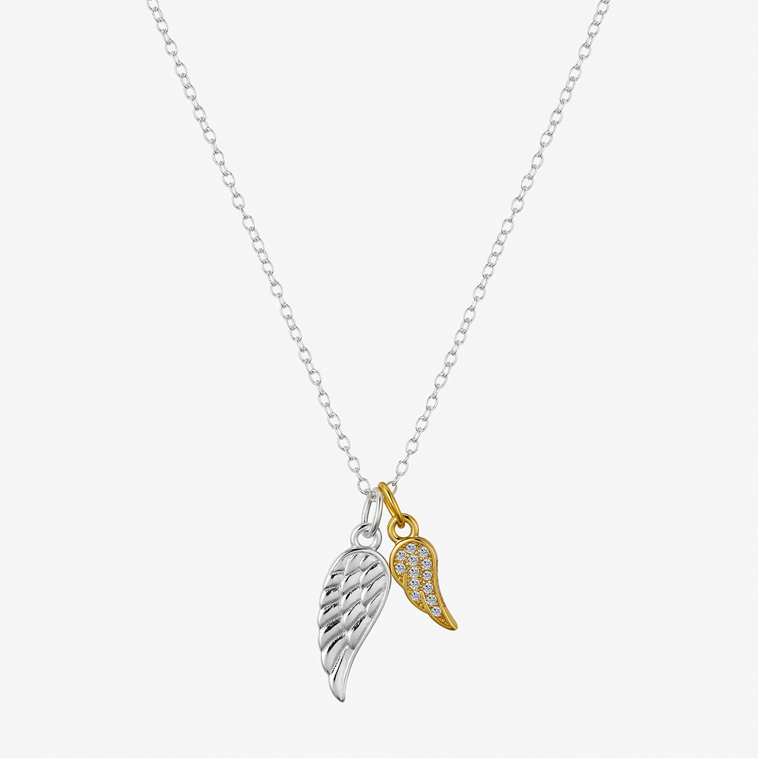 Footnotes Womens Cubic Zirconia Sterling Silver Wing 16 Inch Pendant Necklace