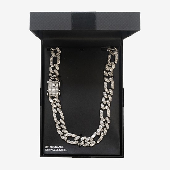 Mens Stainless Steel 24 Inch Link Chain Necklace