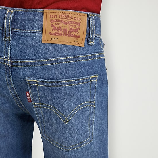 Levi's® Little Boys Adjustable Waist Mid Rise 514™ Straight Leg Jean