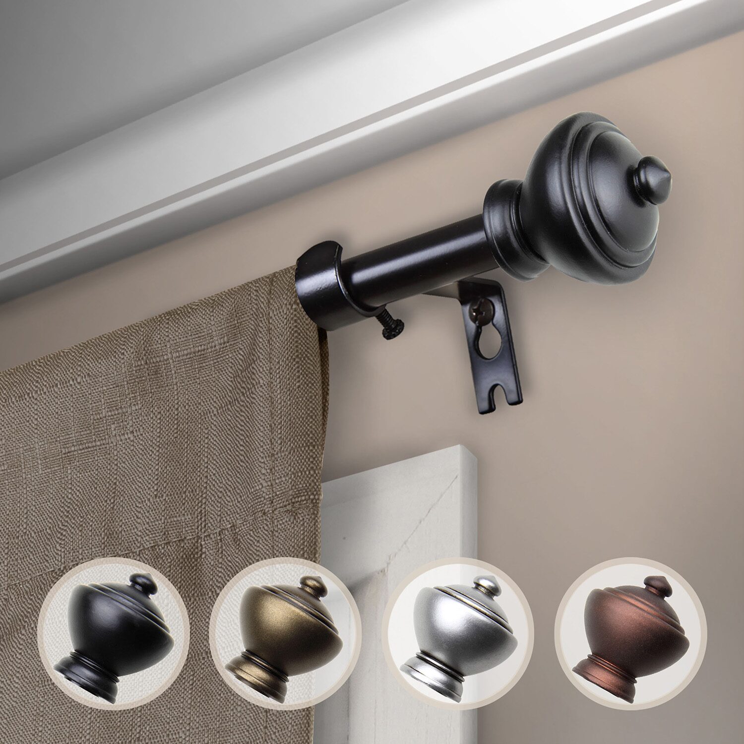 Rod Desyne Savannah 5/8 Adjustable Curtain
