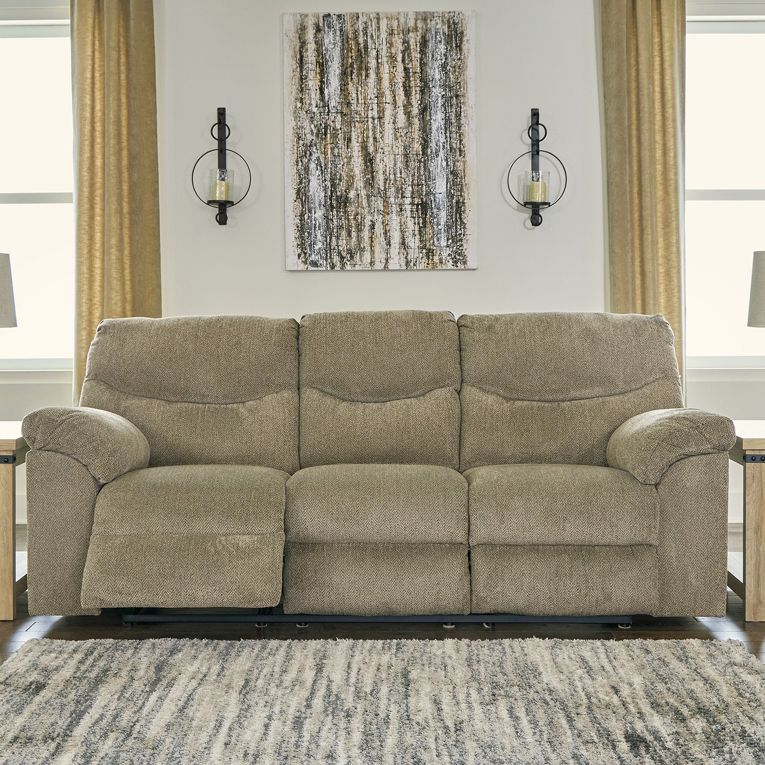 Signature Design by Ashley® Alphons Pad-Arm Reclining Sofa
