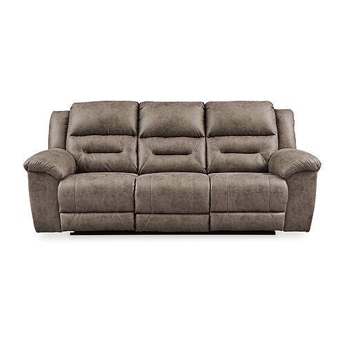 Signature Design by Ashley Stoneland Manual Reclining Sofa, One Size, Brown