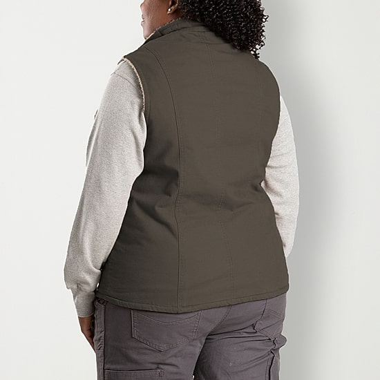 Berne Softstone Sherpa-Lined Duck Womens Midweight Fleece Vest