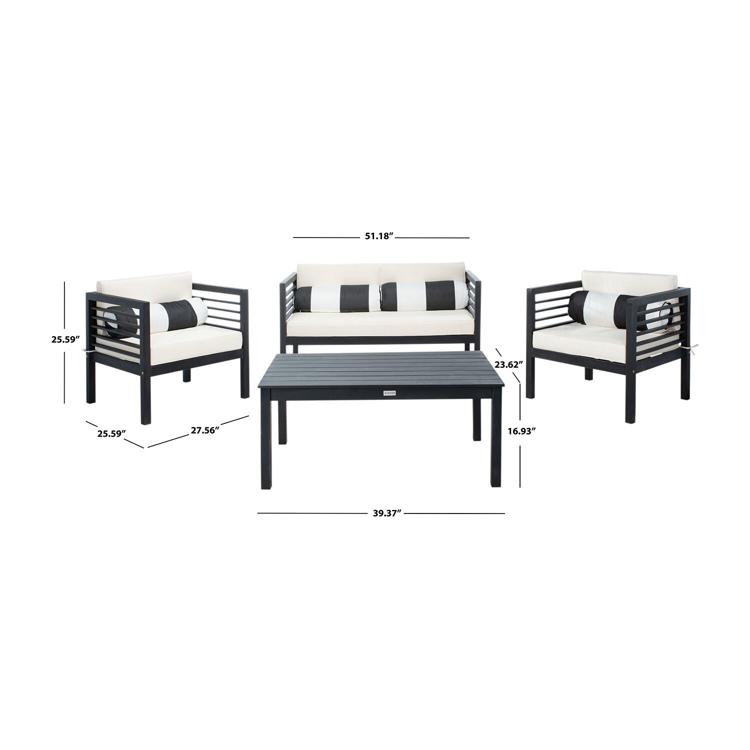 Safavieh Alda 15-pc. Conversation Set Cushioned