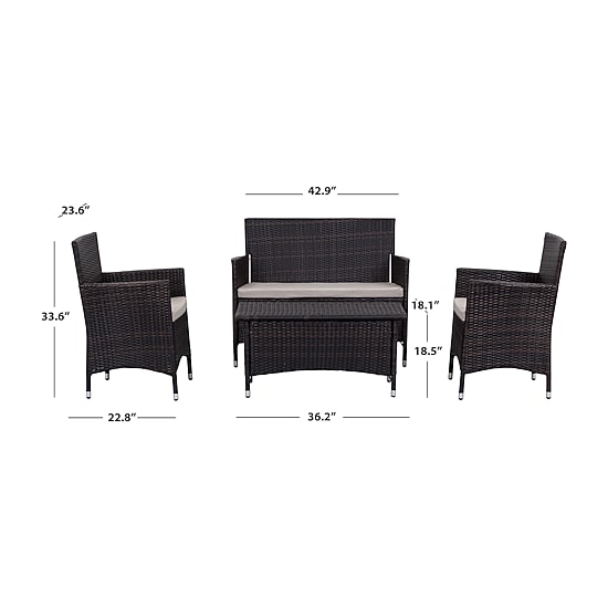Safavieh Figueroa 7-pc. Conversation Set Cushioned