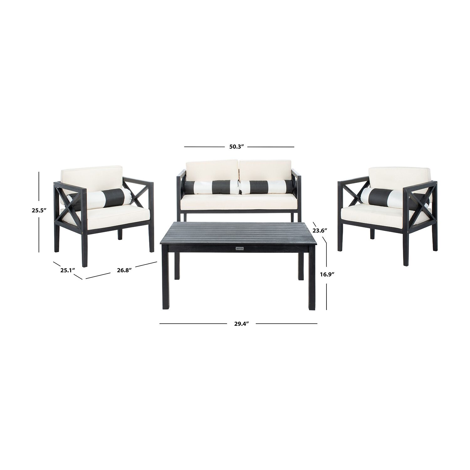 Safavieh Nunzio 11-pc. Conversation Set Cushioned