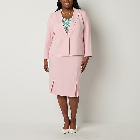 Black Label by Evan-Picone Womens Plus Classic Fit Suit Jacket