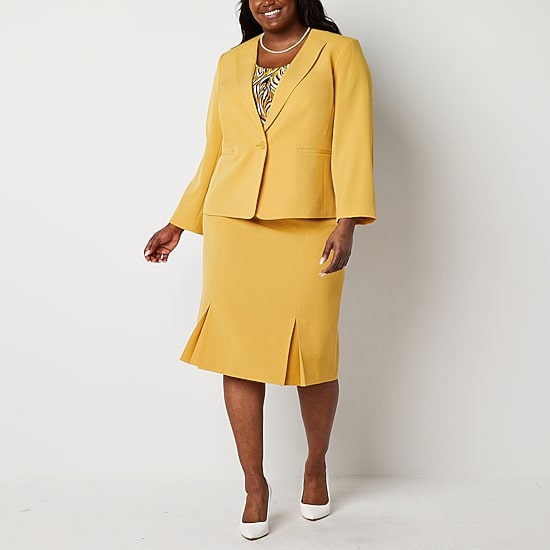Black Label by Evan-Picone Womens Plus Classic Fit Suit Jacket