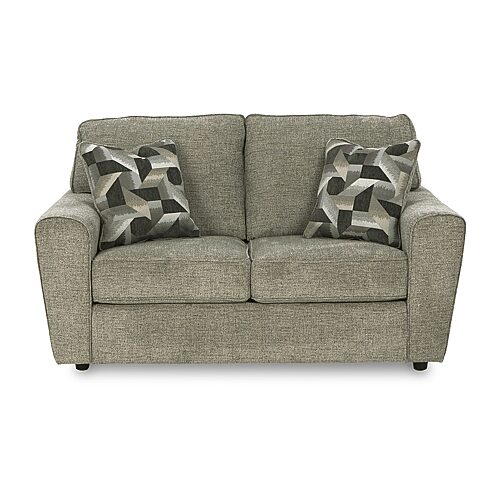 Signature Design by Ashley Cascilla Track-Arm Upholstered Loveseat, One Size, Gray