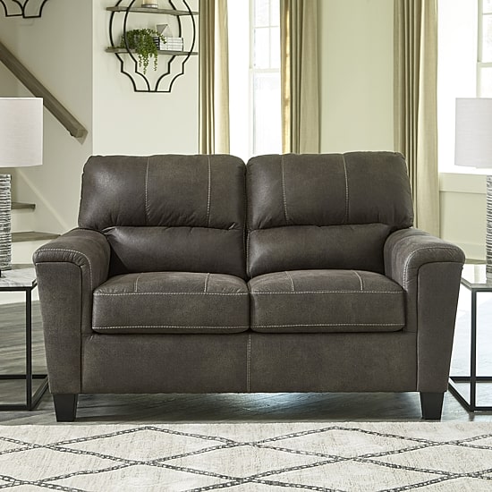 Signature Design by Ashley® Navi Track-Arm Upholstered Loveseat