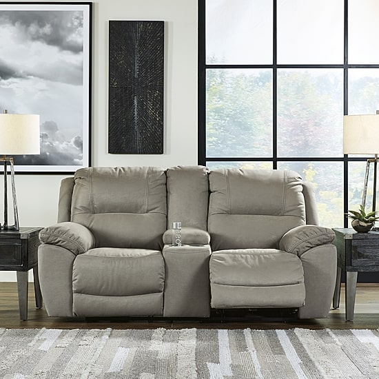 Signature Design by Ashley® Next-Gen Gaucho Pad-Arm Power Recline Motion Upholstered Loveseat