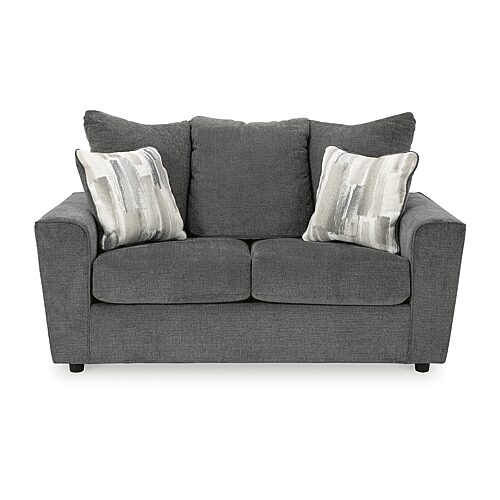 Signature Design by Ashley Stairatt Track-Arm Upholstered Loveseat, One Size, Gray