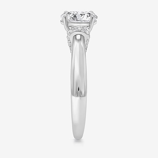 (I / I1) Womens 2 CT. T.W. Lab Grown White Diamond 10K Gold or 14K Gold Oval Solitaire Engagement Ring