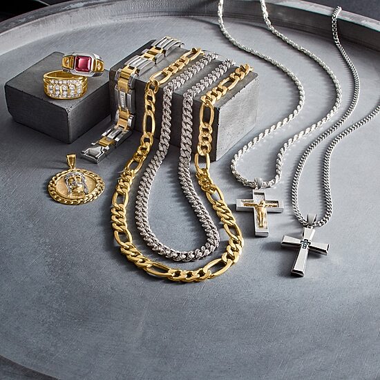 Made in Italy Mens 10K Gold 24 Inch Figaro Chain Necklace