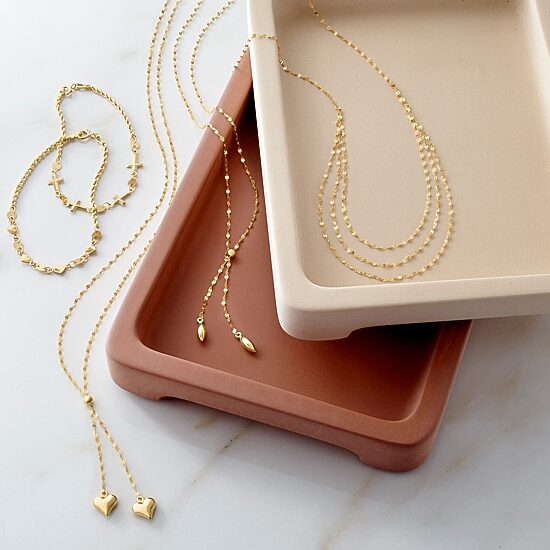 Gold Addiction Womens 14K Gold 17 Inch Link Necklace