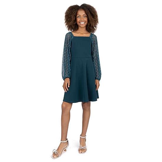 Speechless Big Kid Girls Long Sleeve Skater Dress