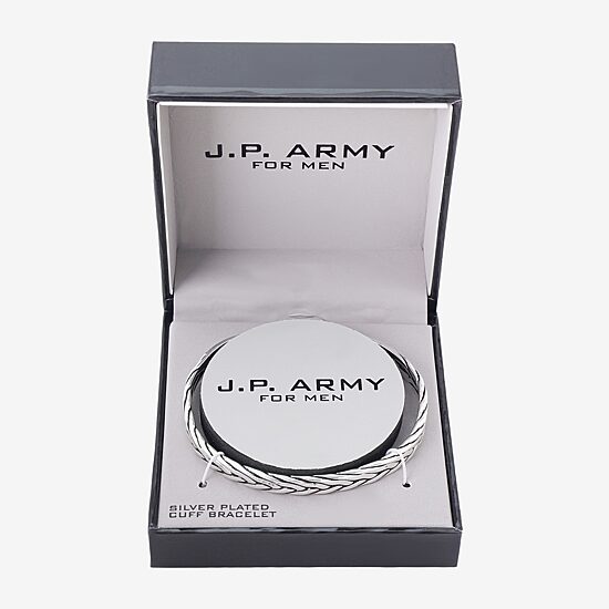 J.P. Army Mens Stainless Steel Cuff Bracelet
