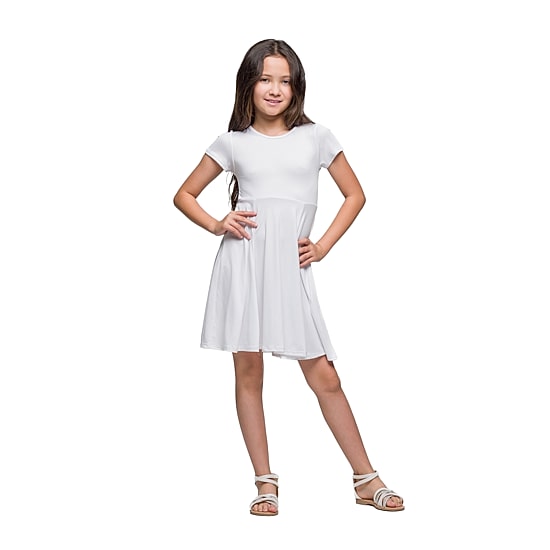 24sevenkid Big Kid Girls Short Sleeve Fit + Flare Dress