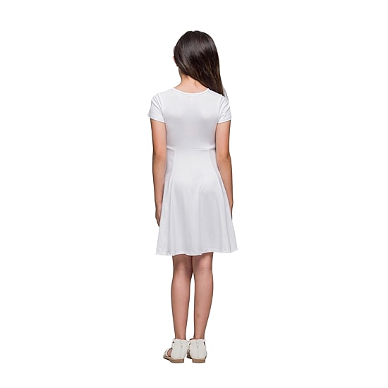 24sevenkid Big Kid Girls Short Sleeve Fit + Flare Dress