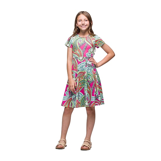 24seven Comfort Apparel Big Kid Girls Cap Short Sleeve Fit + Flare Dress