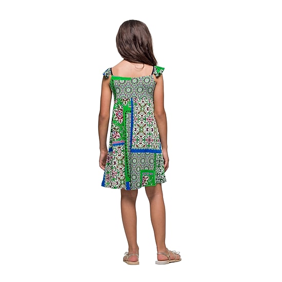 24seven Comfort Apparel Big Kid Girls Sleeveless Knit A-Line Dress
