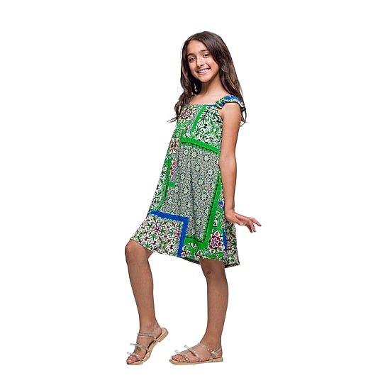 24seven Comfort Apparel Big Kid Girls Sleeveless Knit A-Line Dress