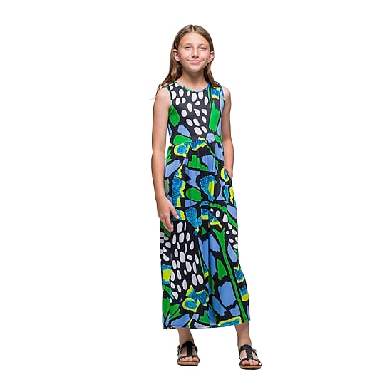 24seven Comfort Apparel Big Kid Girls Sleeveless Abstract Maxi Dress