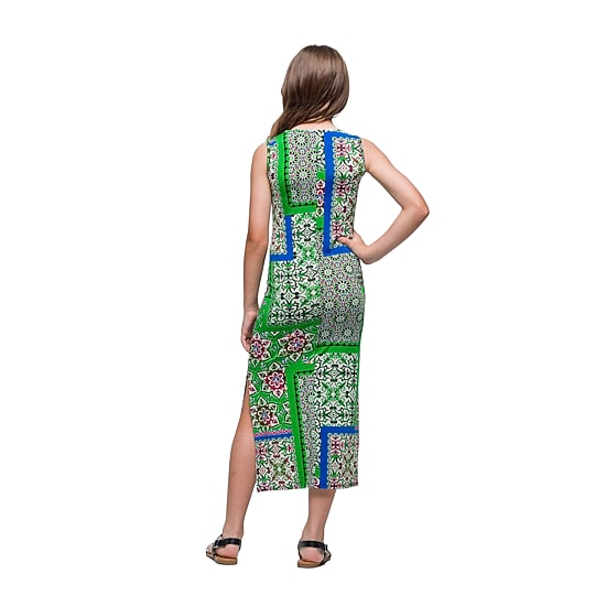 24seven Comfort Apparel Big Kid Girls Sleeveless Abstract Maxi Dress