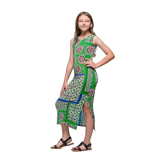 24seven Comfort Apparel Big Kid Girls Sleeveless Abstract Maxi Dress