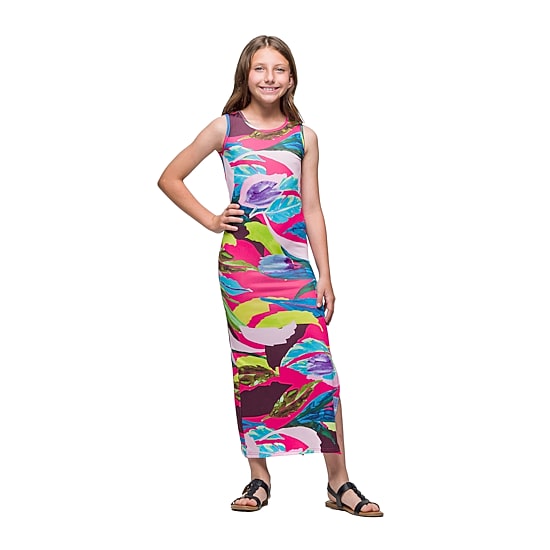 24seven Comfort Apparel Big Kid Girls Sleeveless Floral Maxi Dress