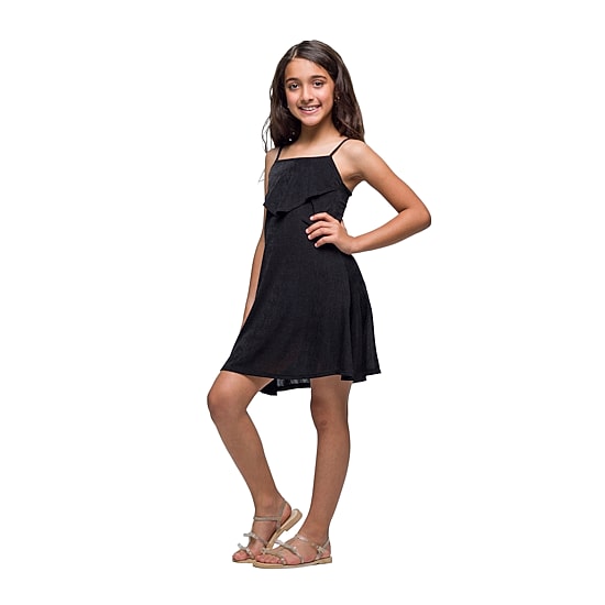 24seven Comfort Apparel Big Kid Girls Sleeveless Knit A-Line Dress