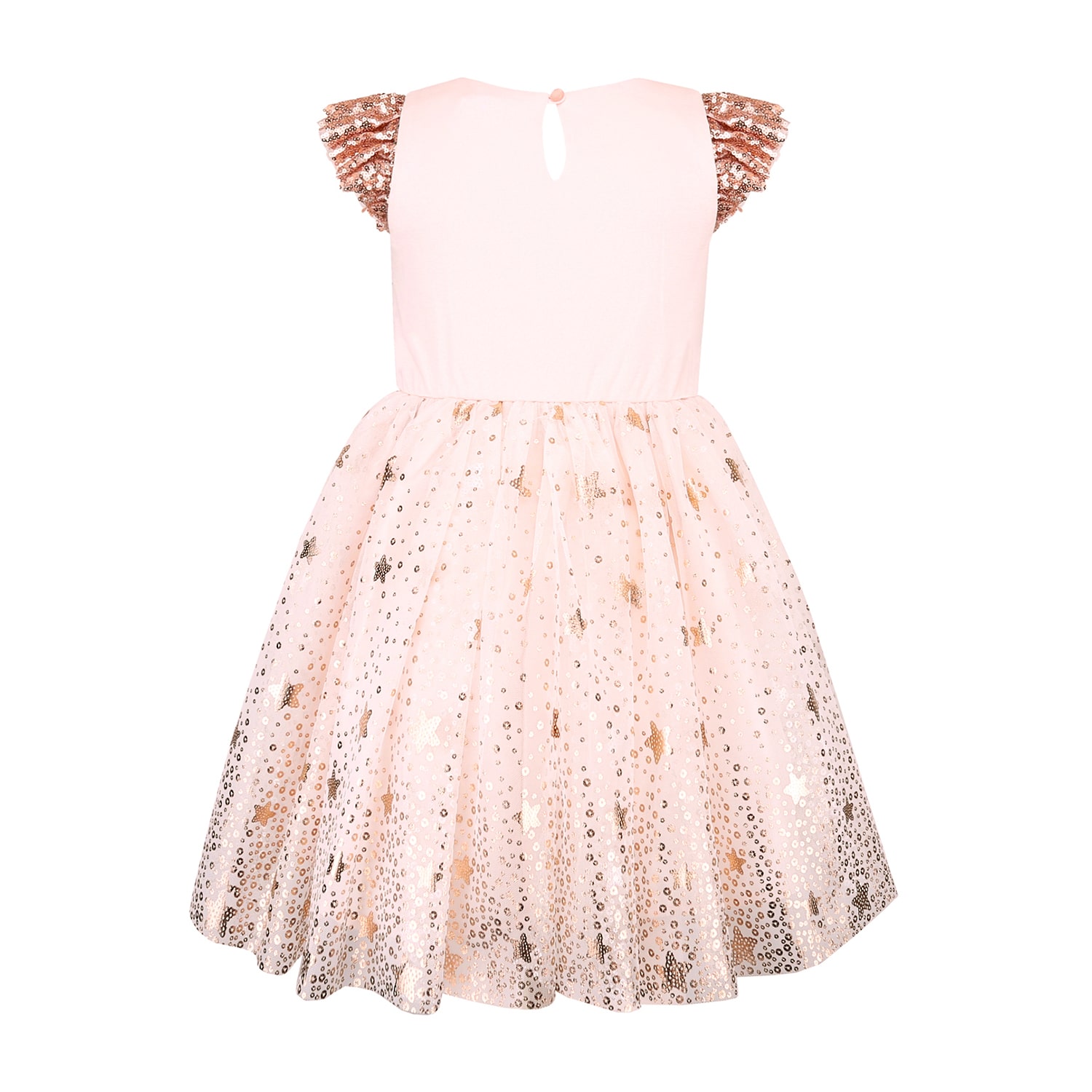 Lilt Little Girls Short Sleeve Flutter A-Line Dress