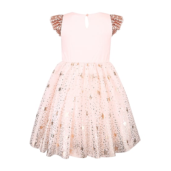 Lilt Little Girls Flutter Short Sleeve A-Line Dress