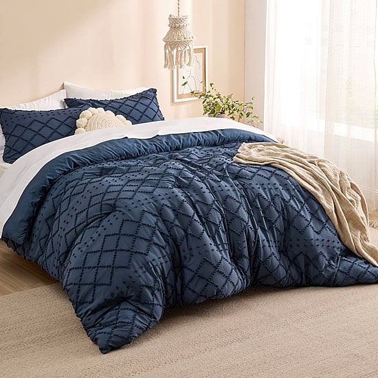 Bedsure® Comforter Set-Solid-Embroidery Comforter Set