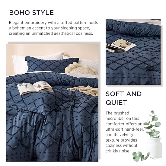Bedsure® Comforter Set-Solid-Embroidery Comforter Set