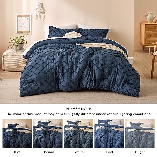 Bedsure® Comforter Set-Solid-Embroidery Comforter Set
