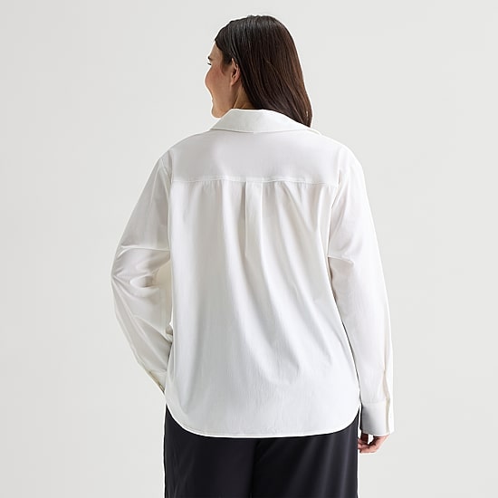 Stylus Womens Plus Long Sleeve Blouse