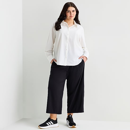 Stylus Womens Plus Long Sleeve Blouse