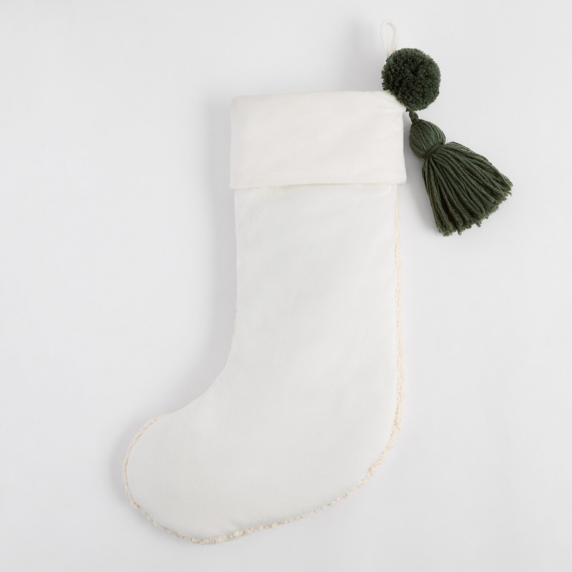 North Pole Trading Co. Ivory Knit Monogram Stocking E Christmas Stocking