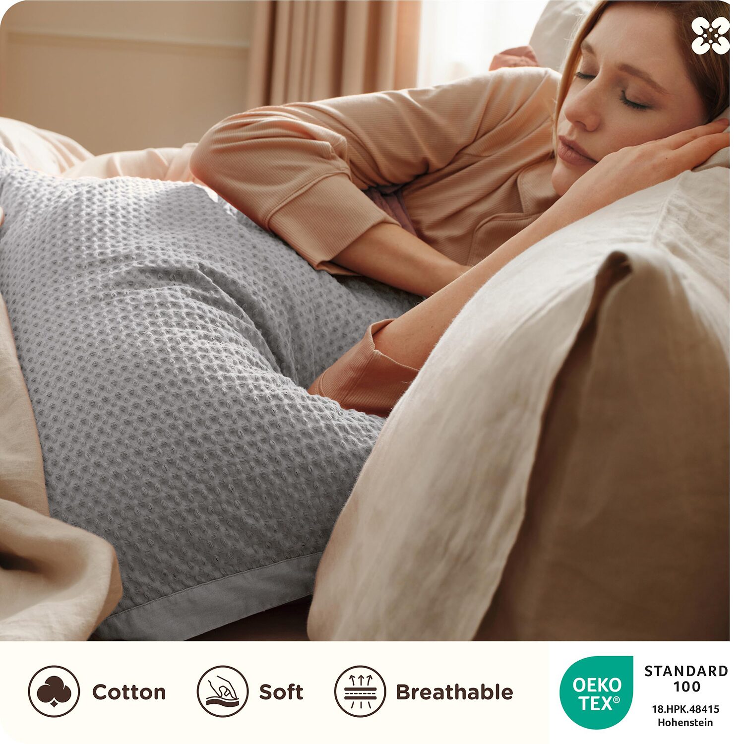 Bedsure® Waffle Duvet Cover Set