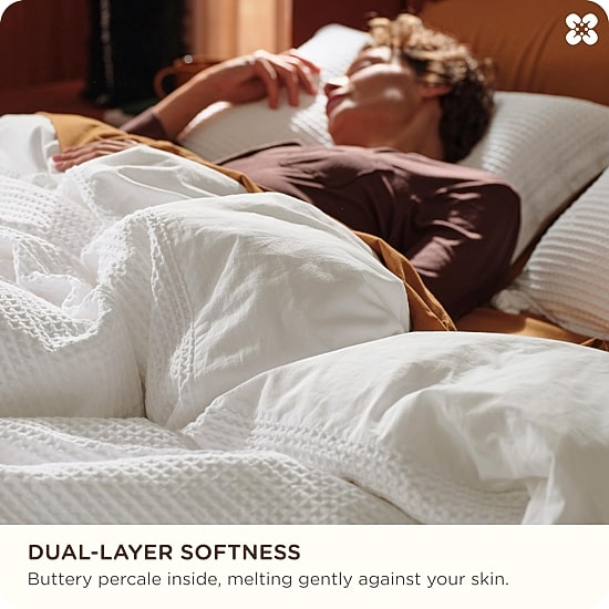 Bedsure® Waffle Duvet Cover Set